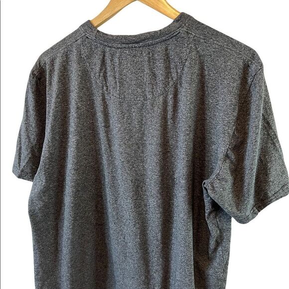 Grey Floral Print Pocket Crew Neck Casual Short Sleeve Tee Shirt L - Picture 4 of 8